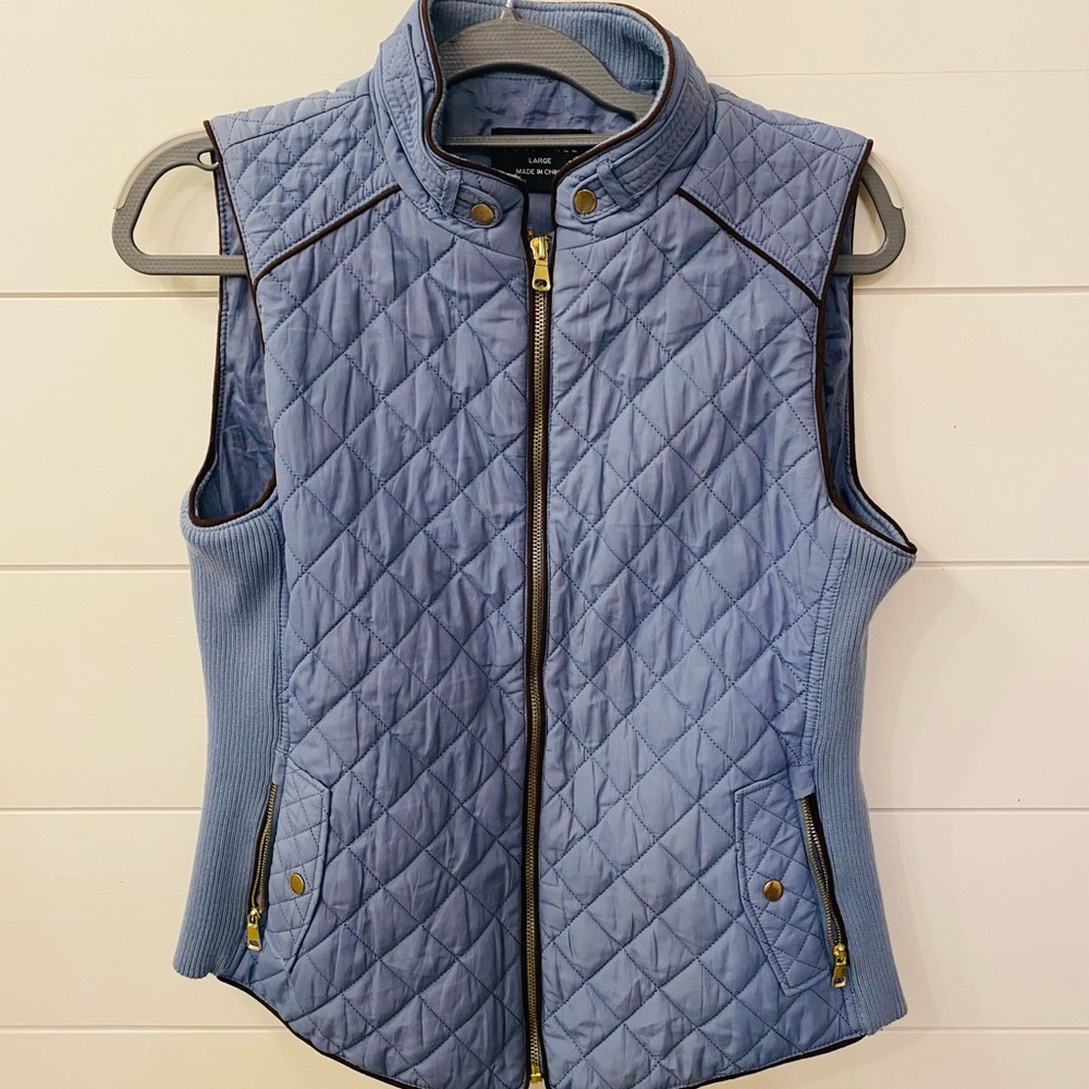 Women’s Love Tree Puffer Jacket. Size Large. Blue/Grey